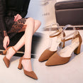 Flock pointed High Heels