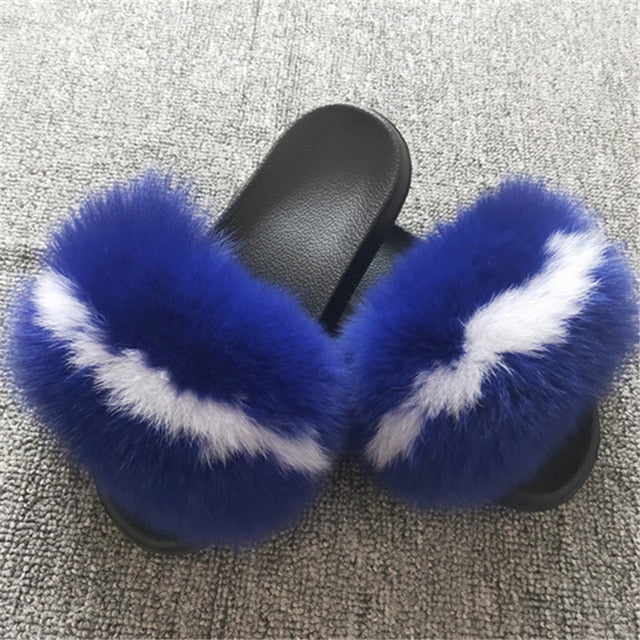 Fluffy Sliders Comfort Fur Furry Slippers