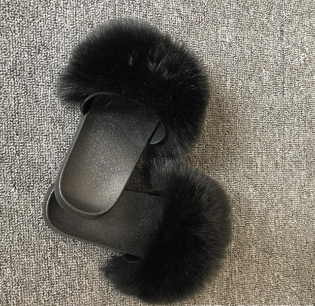 Fluffy Sliders Comfort Fur Furry Slippers