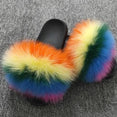 Fluffy Sliders Comfort Fur Furry Slippers