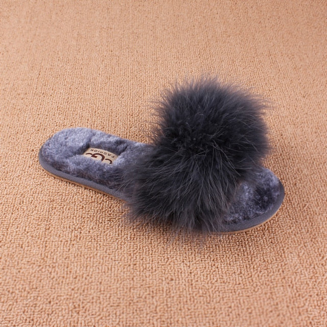 Cotton Plush Slippers Women Slippers