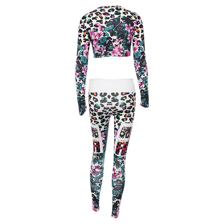 Print Sport  Full Long Sleeve Yoga Suit