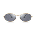 Oval Alloy Frame Retro Sunglasses