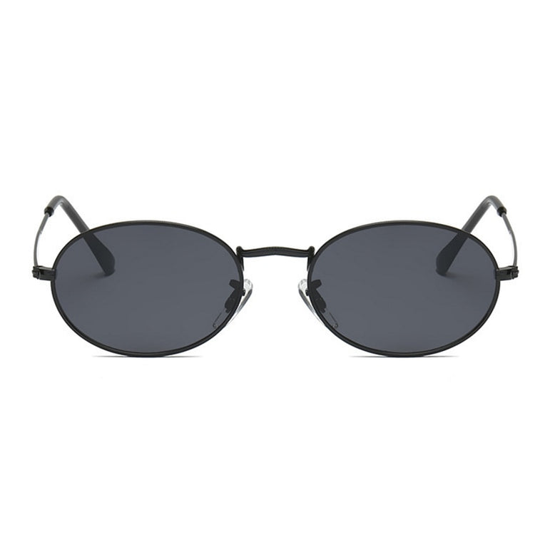 Oval Alloy Frame Retro Sunglasses