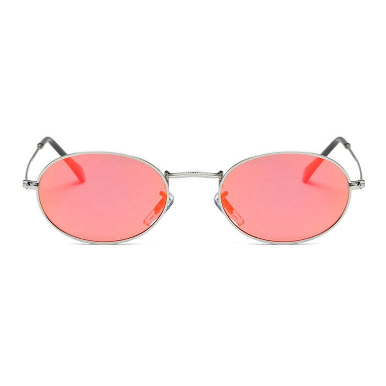 Oval Alloy Frame Retro Sunglasses