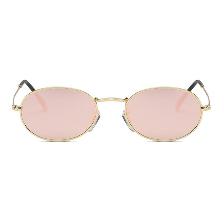 Oval Alloy Frame Retro Sunglasses