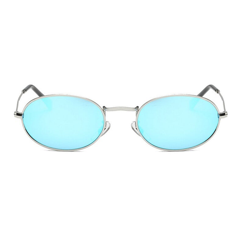 Oval Alloy Frame Retro Sunglasses