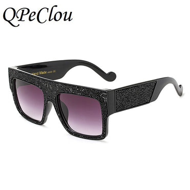 Luxury Crystal Square Oversized Women Sunglasses