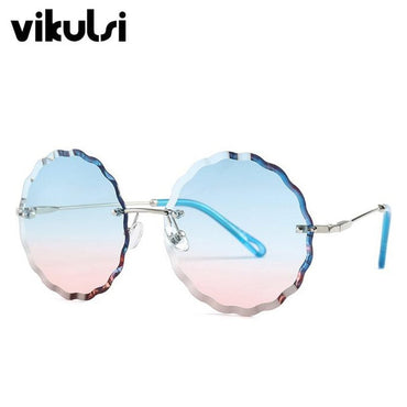 Vintage Gradient Oversized Round Sunglasses