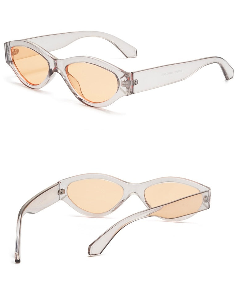 Sexy Oval Transparent Cateye Sunglasses