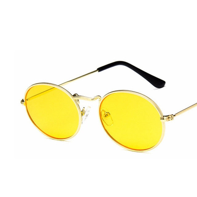 Luxury Retro Oval Sunglasses