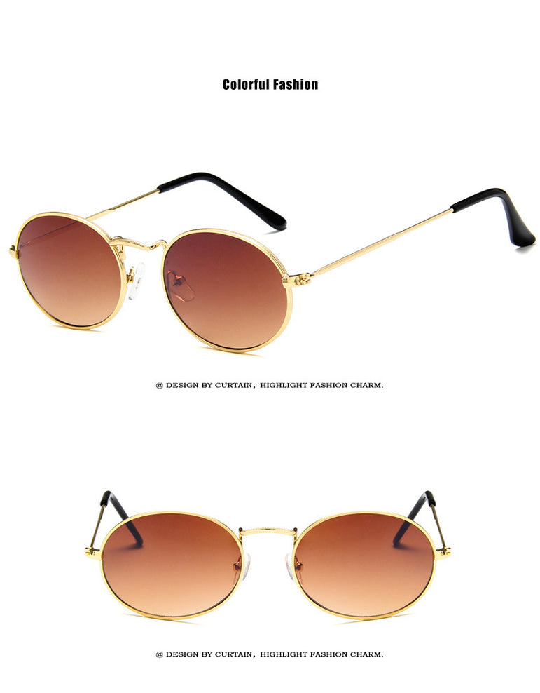 Luxury Retro Oval Sunglasses