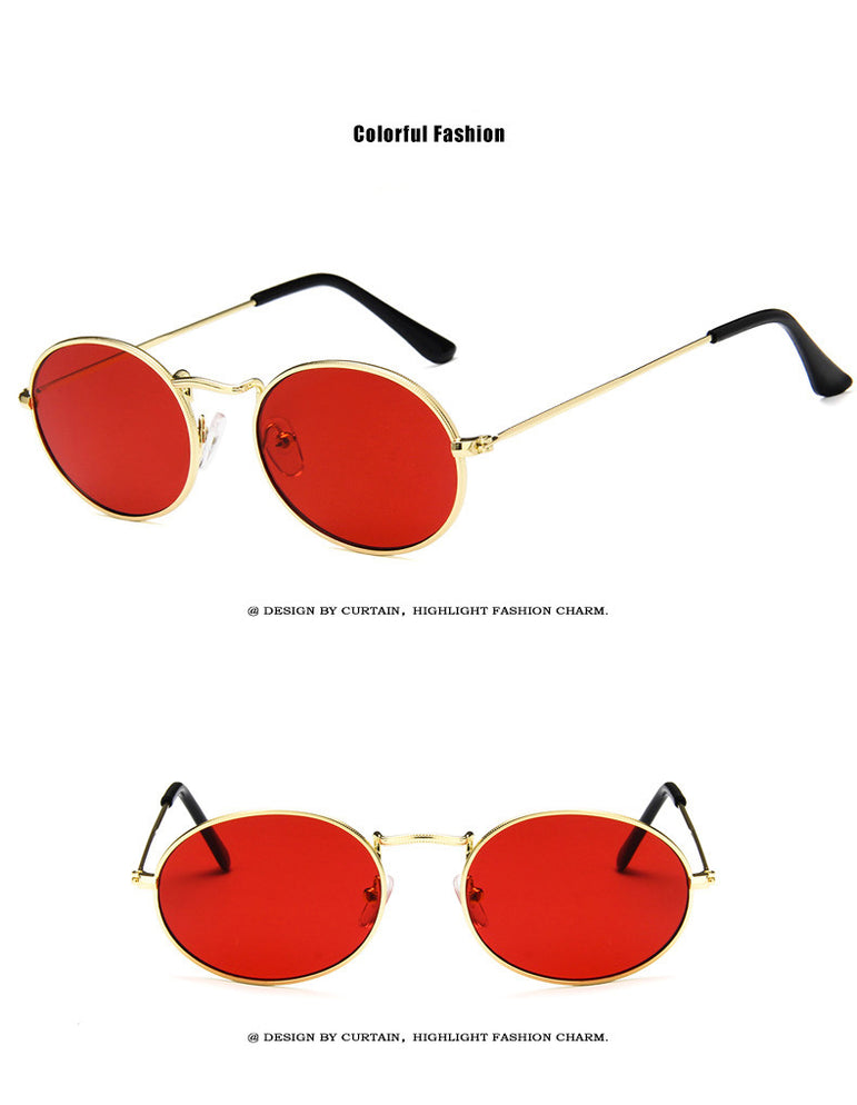 Luxury Retro Oval Sunglasses