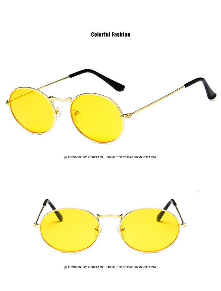 Luxury Retro Oval Sunglasses