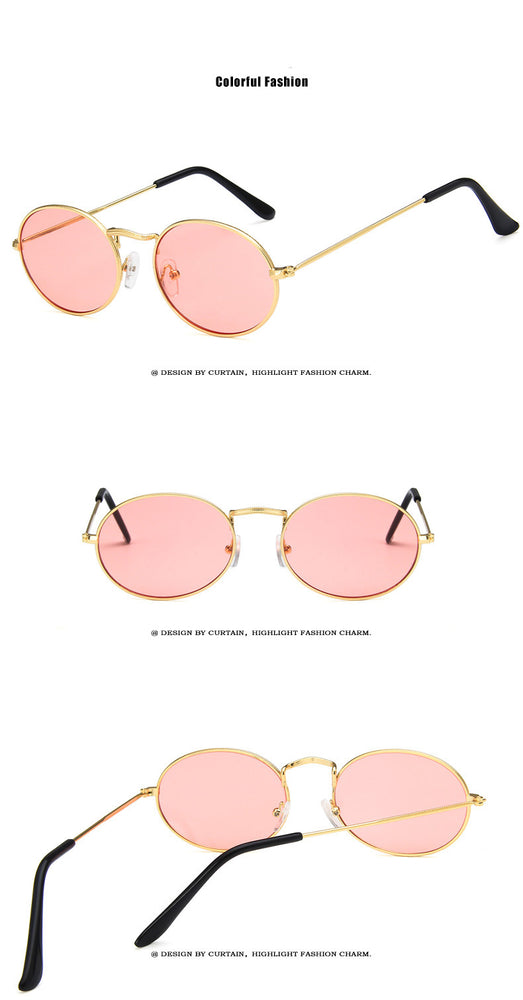 Luxury Retro Oval Sunglasses