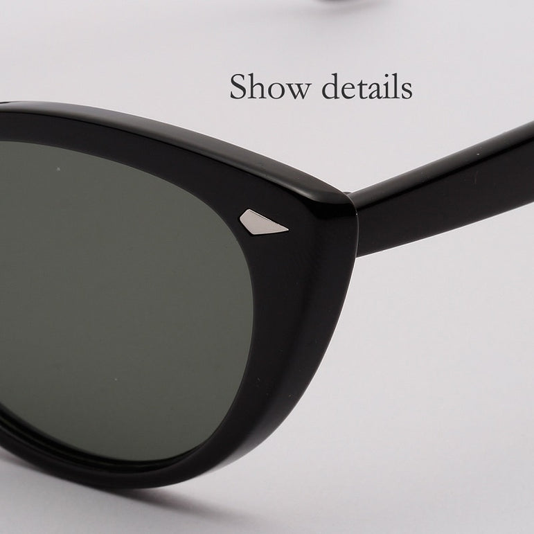 Luxury Cat eye Retro Rivets Sunglasses