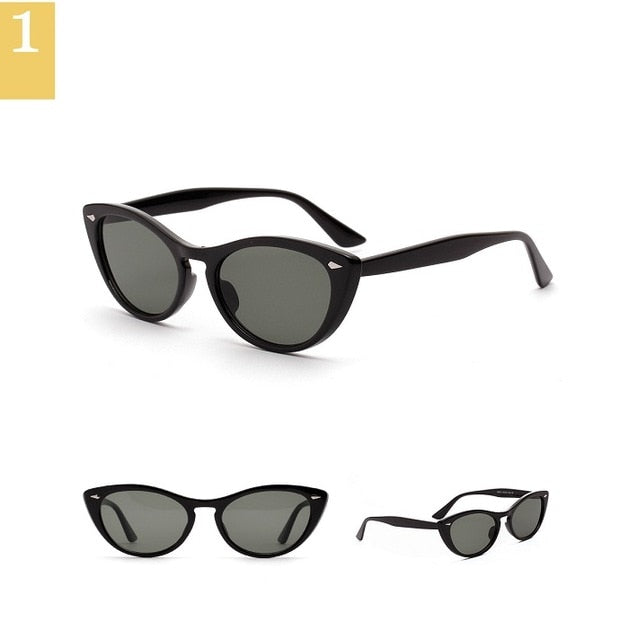 Luxury Cat eye Retro Rivets Sunglasses