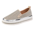 Casual Rhinestones Thick Soled Flat Shoes Sneaker