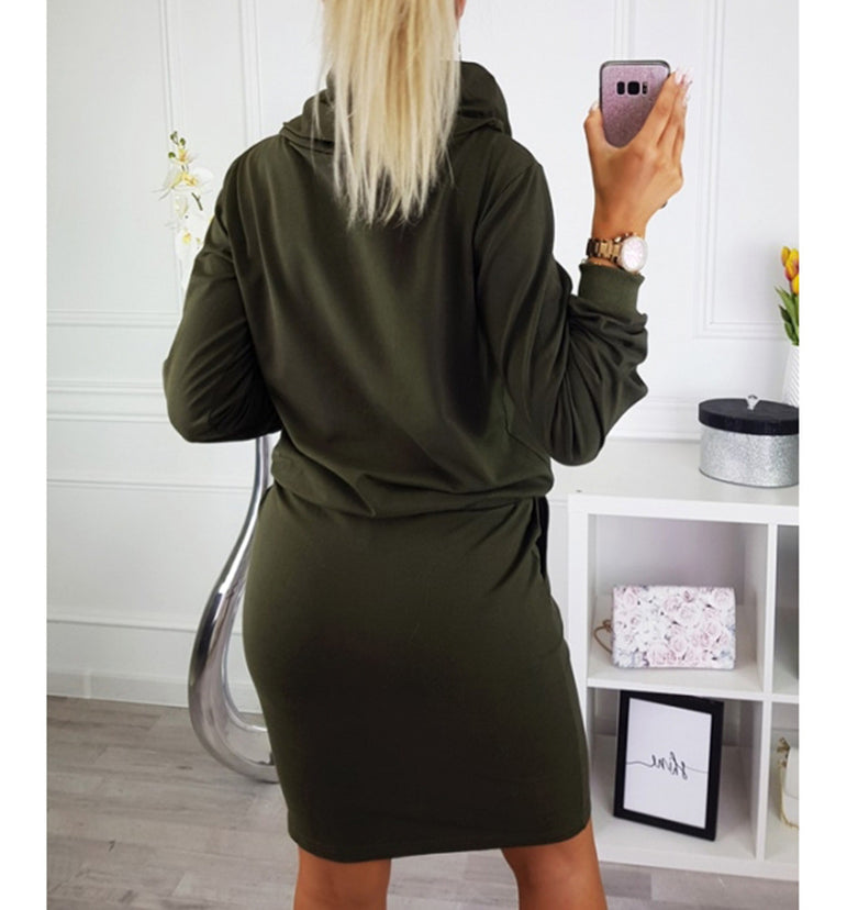 Casual Long Sleeve O Neck Women Dress