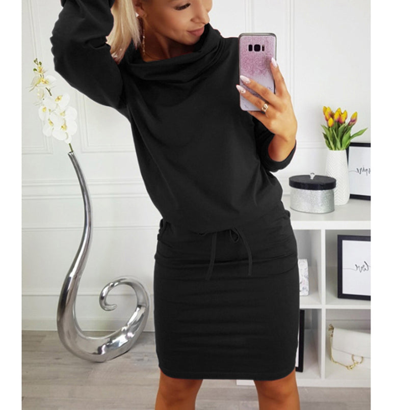 Casual Long Sleeve O Neck Women Dress