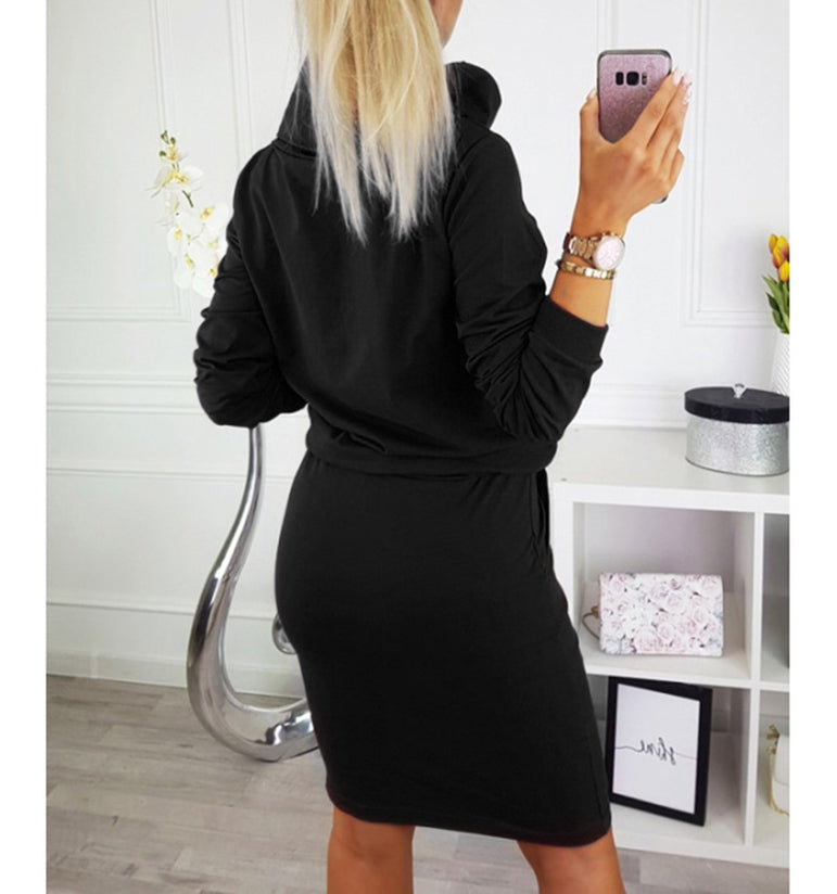 Casual Long Sleeve O Neck Women Dress