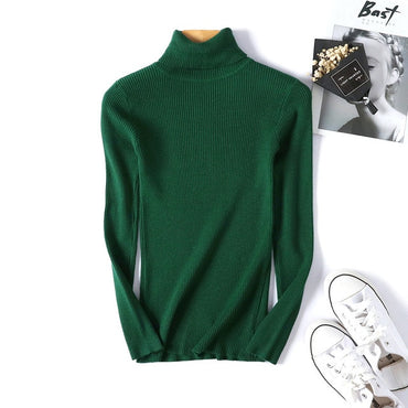 Spring Knitted Turtleneck Casual Pullovers