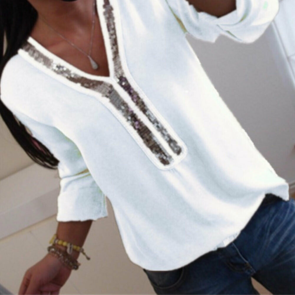 Fashion Women Long Sleeve Loose Blouse