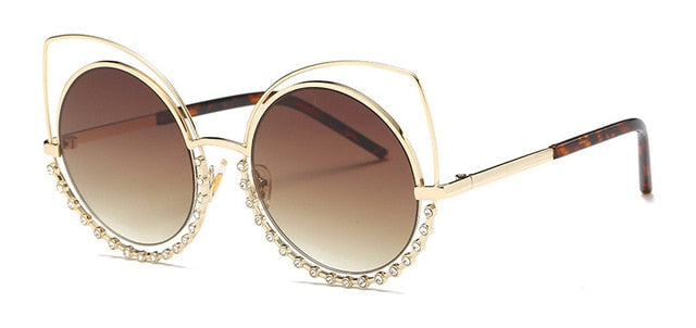 Luxury Cat Eye RunBird Diamond Sunglasses