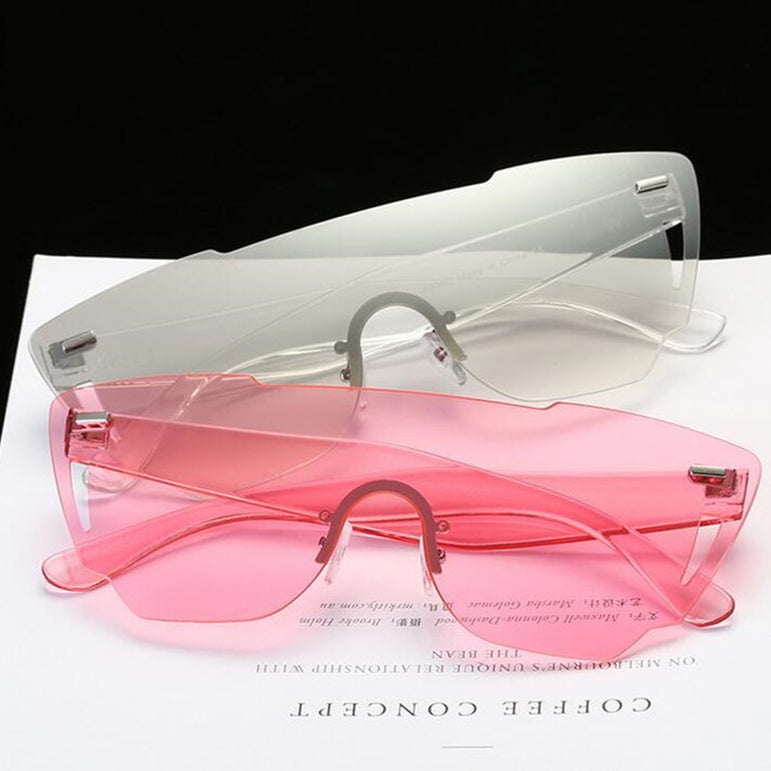 Sexy Cateye Rimless Sunglasses