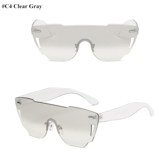 Sexy Cateye Rimless Sunglasses