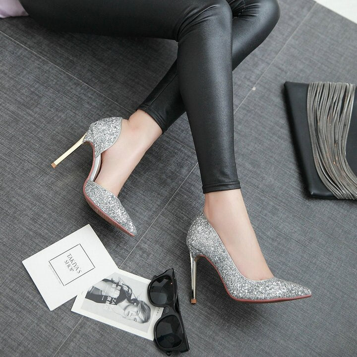 Pointed Toe Shiny Sexy Thin High Heel