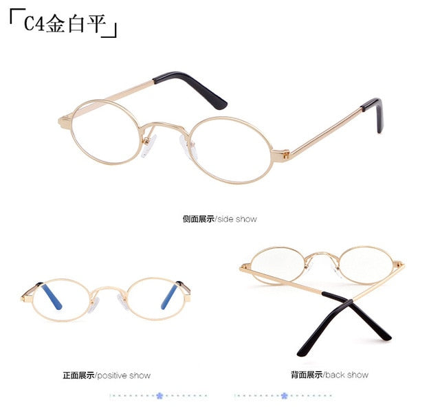 Clear Color Lenses Small Oval Sunglasses