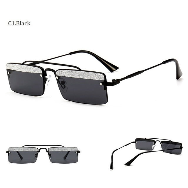 Rimless Retro Shades Small Sunglasses