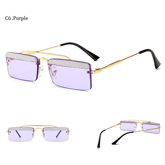 Rimless Retro Shades Small Sunglasses