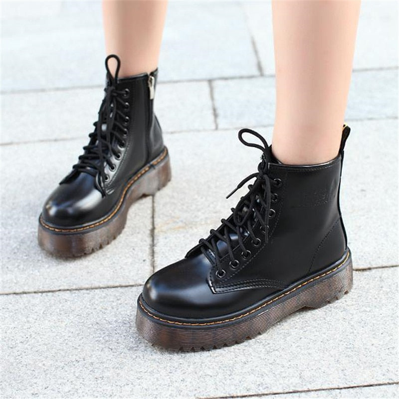 Ankle Wedges Female Lace Up Platforms Shoes