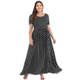 Long Polka Dot Plus Size Dress