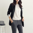 Fashion Notched Collar Breasted Women Jacket