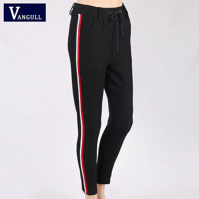 Casual Women High Mid Waist Pencil Pants