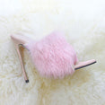 Pointed Toe Ladies Fur Women's Pumps High Heel