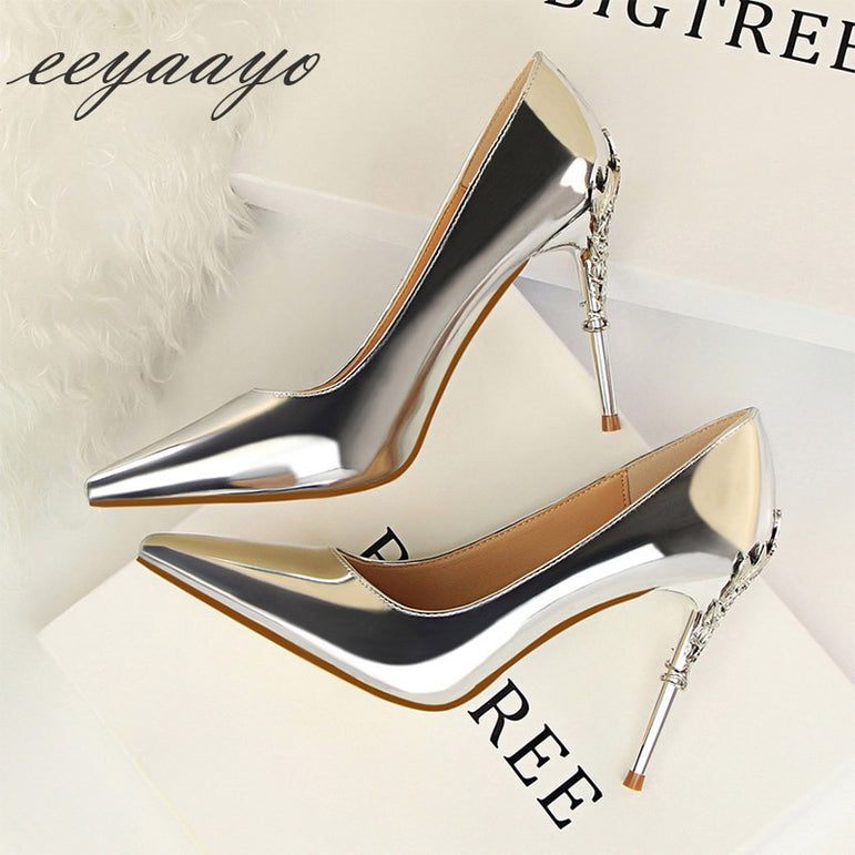 Thin Pointed Toe Bridal Women Pumps High Heels