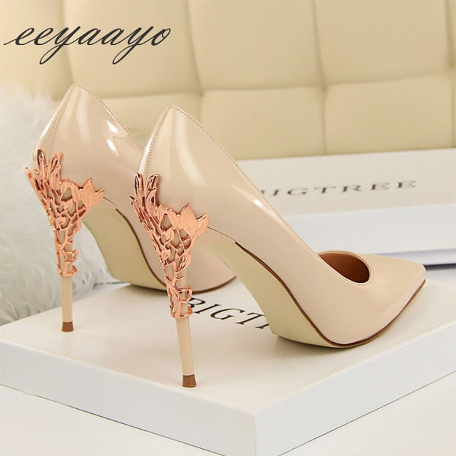 Thin Pointed Toe Bridal Women Pumps High Heels