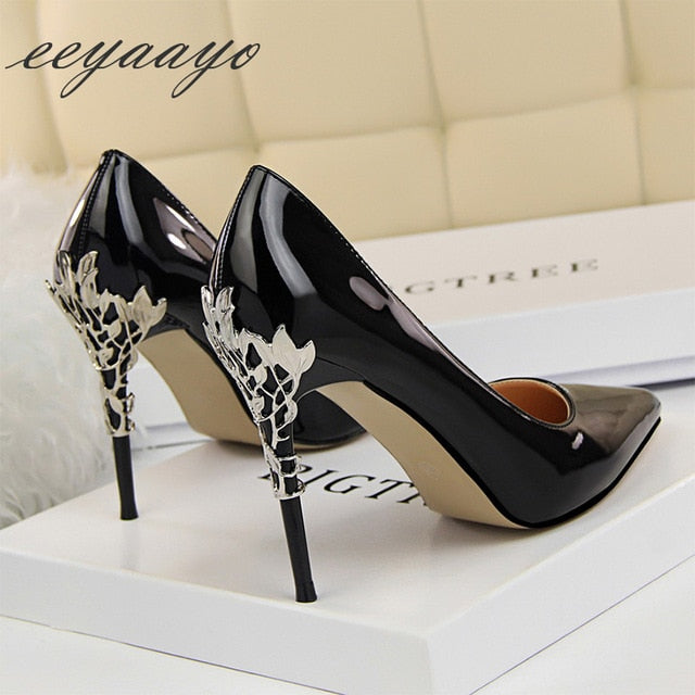 Thin Pointed Toe Bridal Women Pumps High Heels