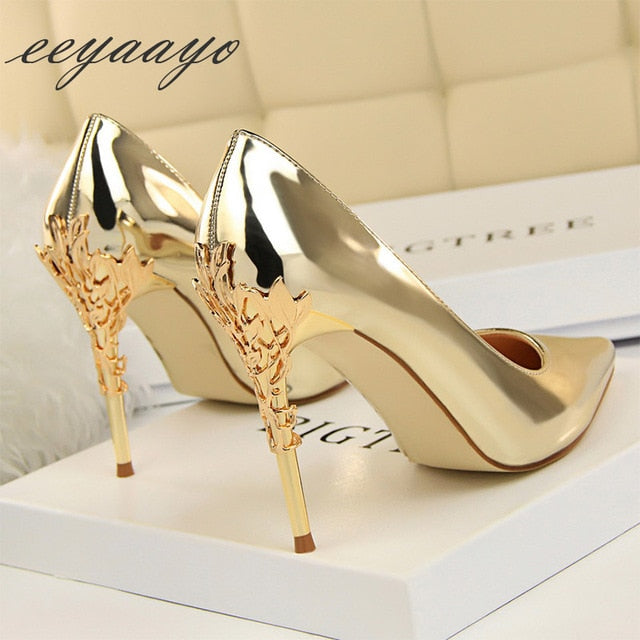 Thin Pointed Toe Bridal Women Pumps High Heels