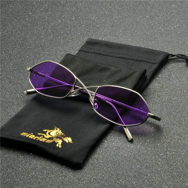 Vintage Hip Hop Goggles Purple Sunglasses