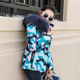 Winter Women Fur Collar Hooded Jacket