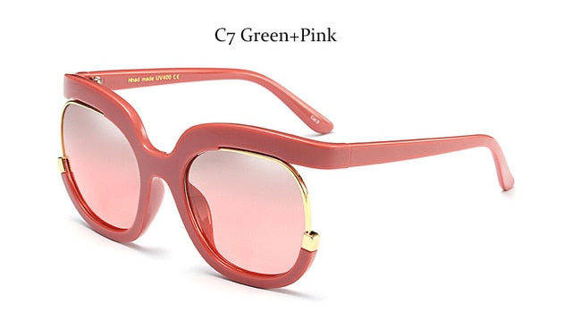 Luxury Oversized Square Gradient Sunglasses