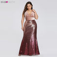 Mermaid Party Gowns Sleeveless Sequined Evening Dress