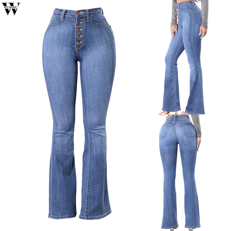 High Waisted Skinny Denim Jeans Pants